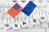 Foto: USA und EU Flagge
